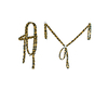 Headstall Breast Collar Reins Curb Strap,Horse Rope Bridle for Equestrian Equipment