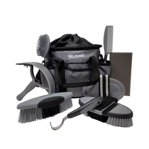 7-Piece Complete Horse Grooming Kit with Storage Tote Bag, Portable Equestrian Hand Tools Set for Daily Care